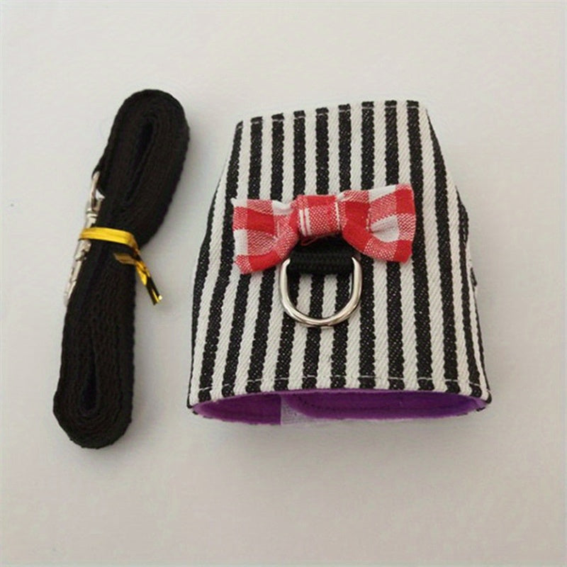 Pet Rabbit Harness Vest And Leash Set For Ferret Big Hamster Bunny