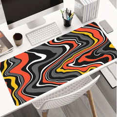 Grey/Green Fluid Large Mouse Pad Non-Slip Office Table Accessory