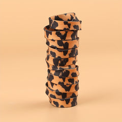Leopard Print Flat Laces Polyester Colorful Webbing
