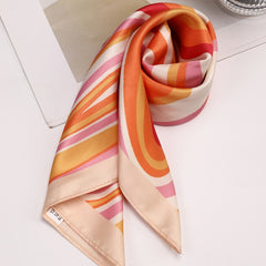 Women's Satin Square Scarf Large Neckerchief Accessory