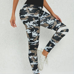 Women's Camo High Waist Leggings for Running Yoga Fitness