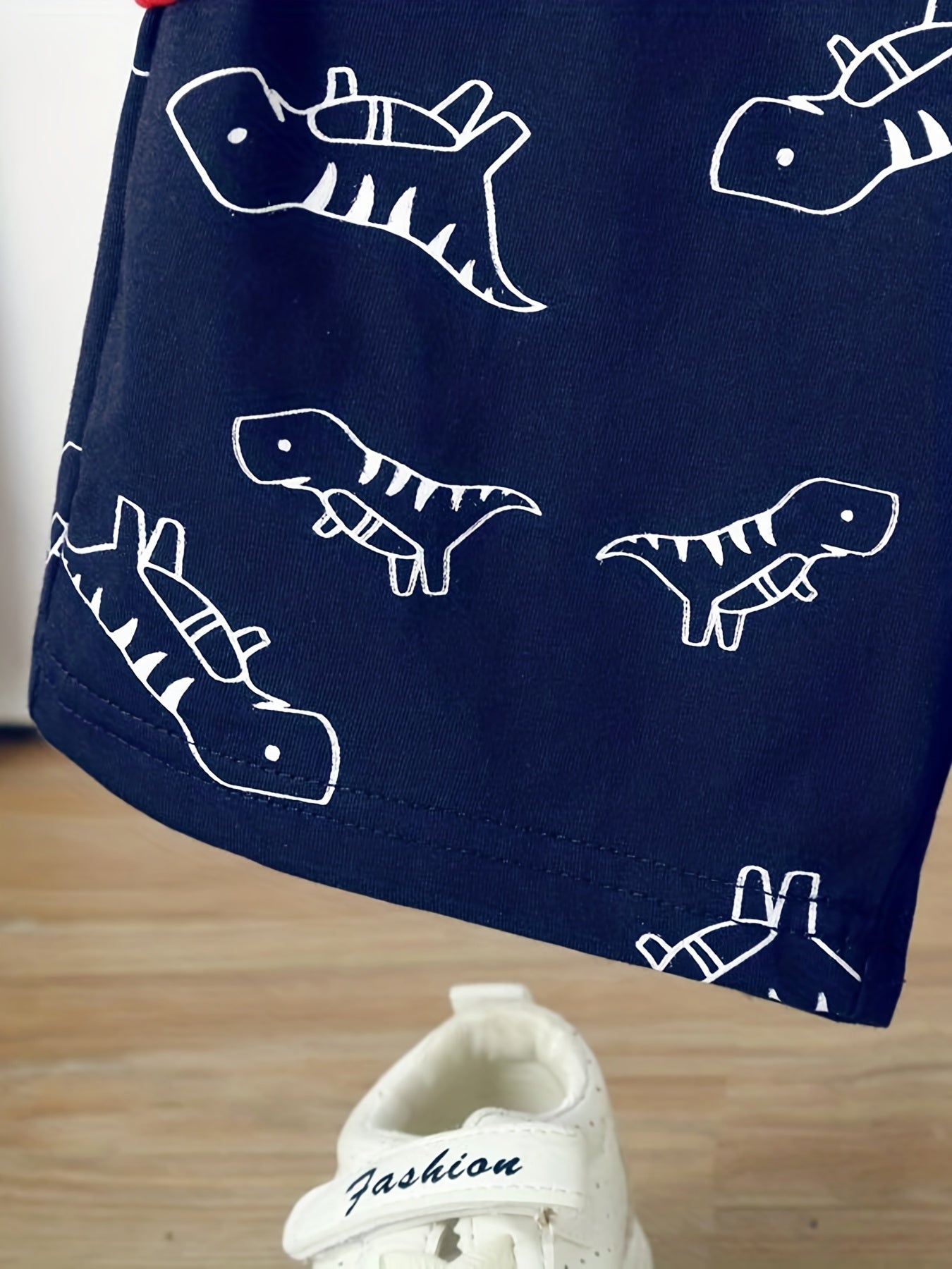 Boys Dinosaur Print Tee & Shorts Set Kids Summer Clothes