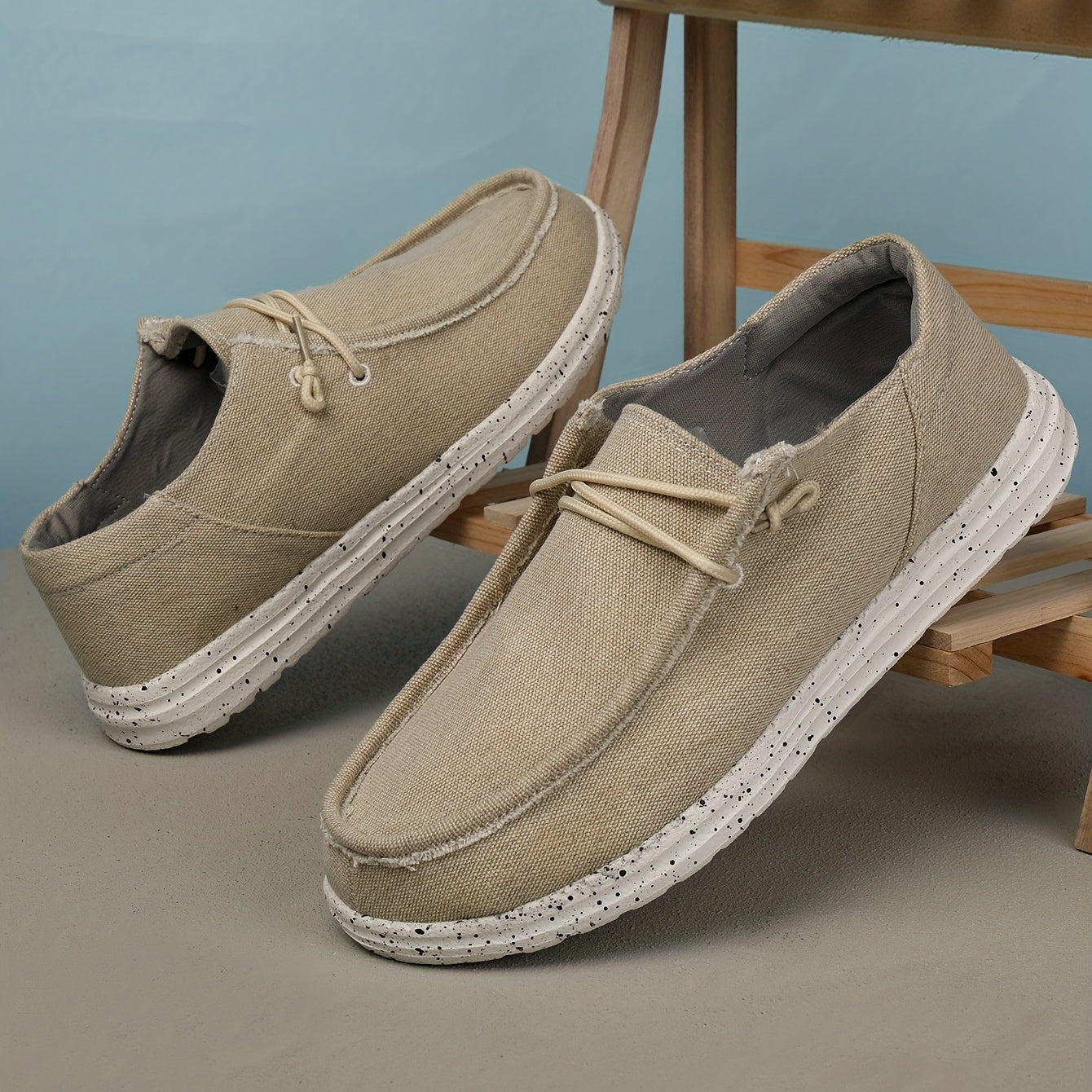 Men's Canvas Shoes Breathable Lightweight Non slip Slip On Shoes Men's Shoes