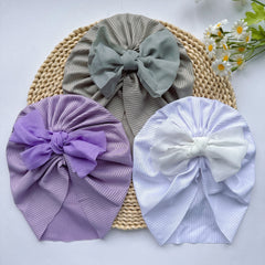 Soft Elastic Strip Flower Baby Hat For Girl