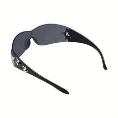 Y2K Oversized Frameless Shield Wrap Around Sunglasses