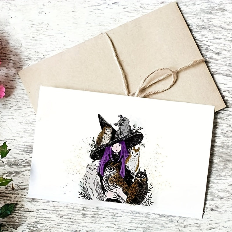 Halloween Witch Owl Stamps for DIY Scrapbooking