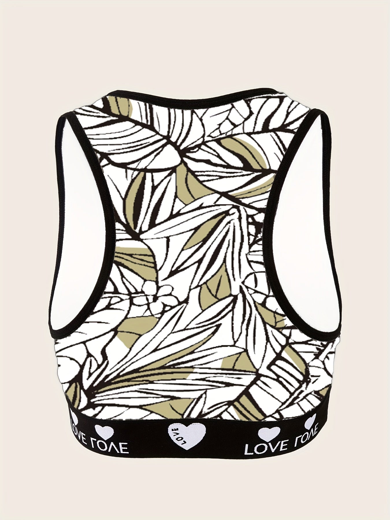 Tropical Print Racer Back Bralette