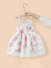 Toddler Girls Rose Graphic Cami Princess Dress For Party Beach