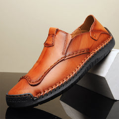 Men's Stitch Detail Loafer Shoes Slip On Comfy Non slip Shoes
