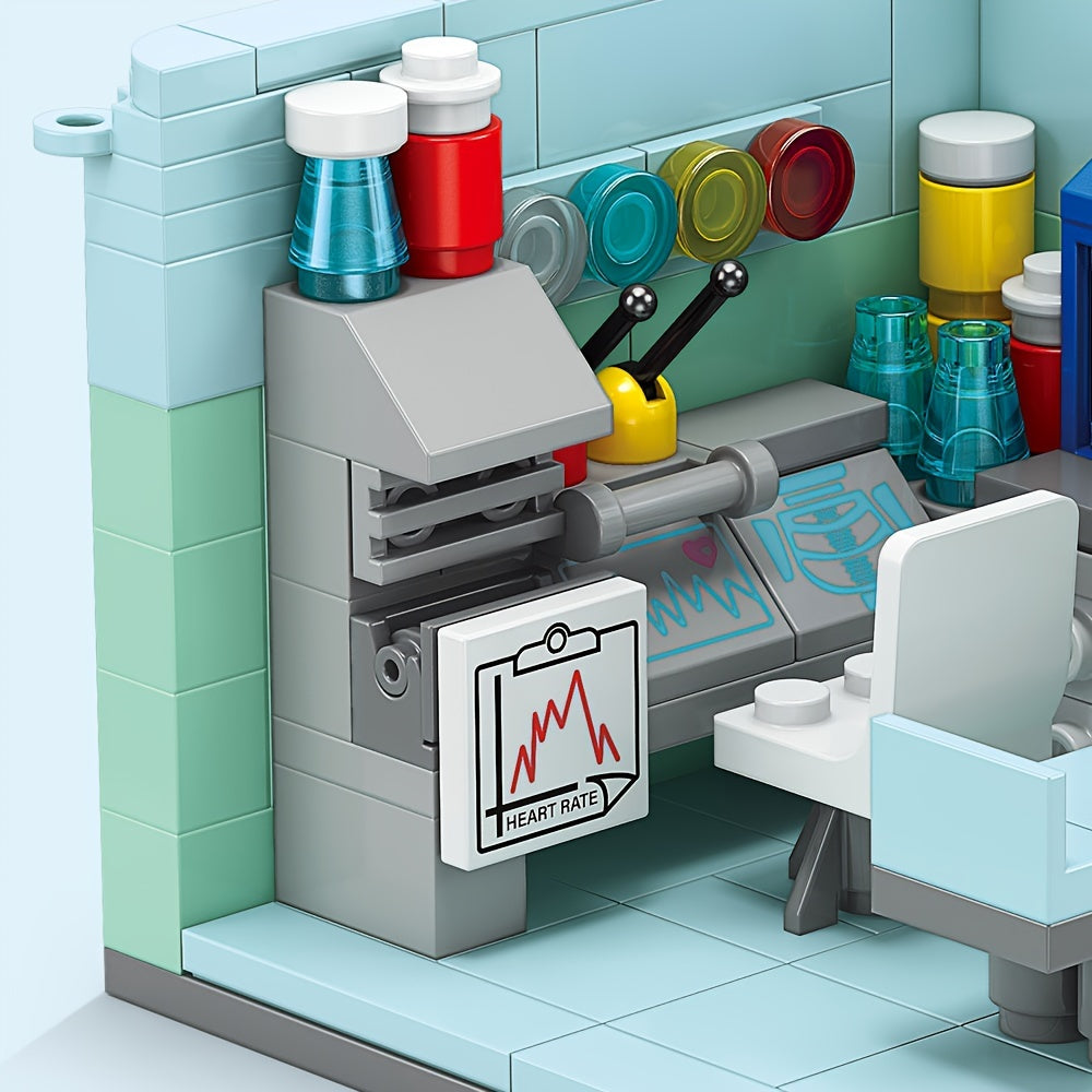 Mini Doctor's Room Model Building Block Toy Set