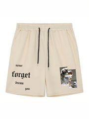 Men's Broken Heart Shorts Bottoms Drawstring Waist Casual Summer Men's Clothes