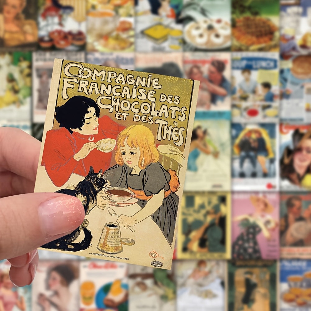 Vintage European & American Style Poster Stickers & Cartoon Vinyl Decals