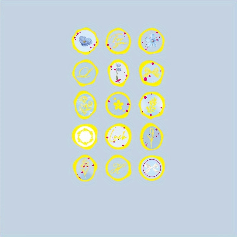 Mr Paper Epoxy Adhesive Stamp Sticker Glass Starlight Fresh And Hot Stamping