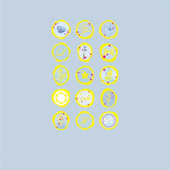 Mr Paper Epoxy Adhesive Stamp Sticker Glass Starlight Fresh And Hot Stamping