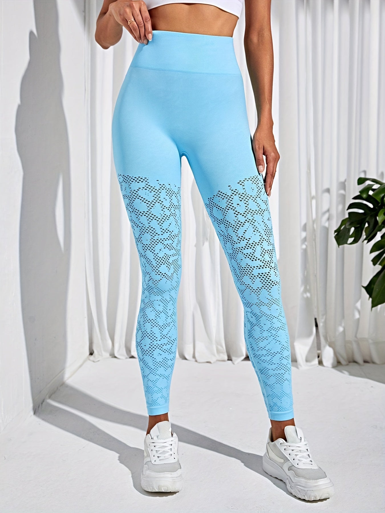 High Waist Yoga Leggings Breathable Fitness Sports Pants