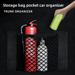 Car Trunk Mesh Bag Elastic Storage Pocket Organizer