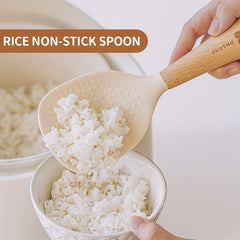 Silicone Standing Rice Spoon with Bear Claw Pattern