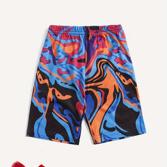 Girls Tie Dye Base Layer Shorts Breathable Comfortable Casual Leggings Pants