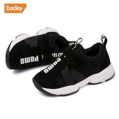 Daclay Girl's Breathable Sneakers Hook & Loop Fastener Non Slip Casual Shoes