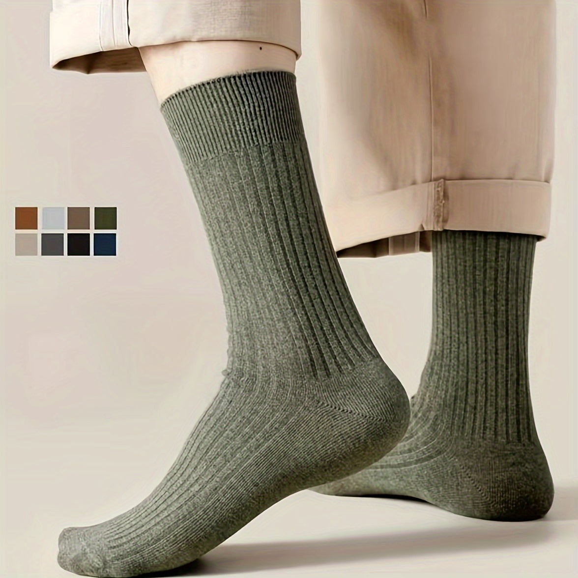7 Pairs Warm Mid Calf Socks Unisex