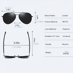 Polarized Aviator Sunglasses UV Blocking Unisex