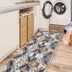 Modern Abstract Non Slip 2'X10' Indoor Outdoor Runner Rug