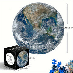 168pcs Round Jigsaw Puzzle for Adults - Cat & Floral Design - 14 Inches