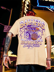 Men's Basketball Graphic T Shirt for Hip Hop Style