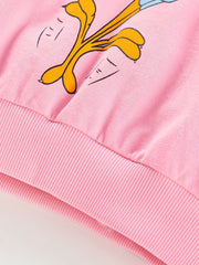 Fancy Duck Graphics Girls' Cotton Sweatshirt Pullover