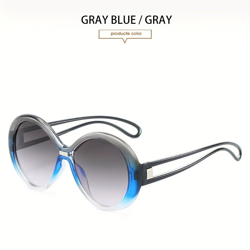 Retro Round Frame Vacation Sunglasses