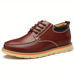 Men's Moc Toe Derby Shoes Lace up Front Casual Shoes