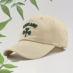 Lucky Clover Embroidered Baseball Cap Cotton Dad Hats