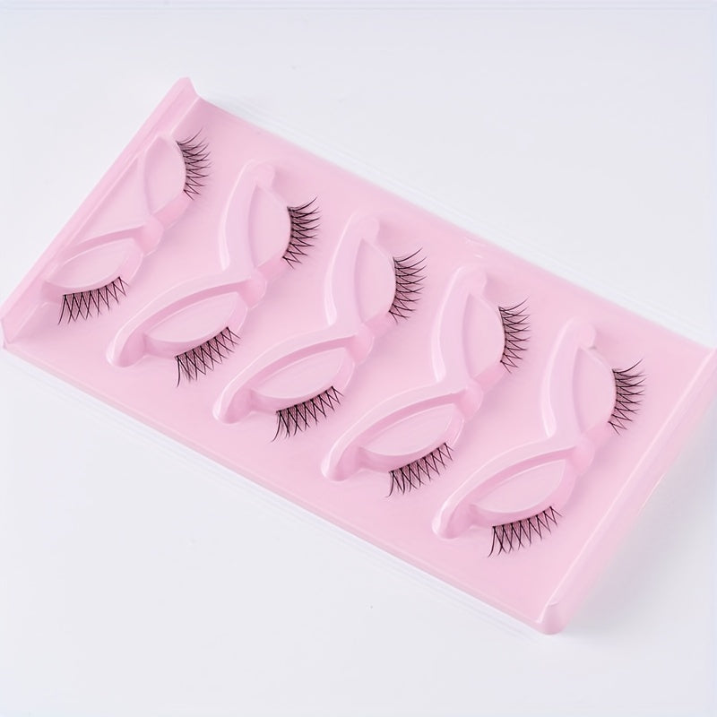 5 Pairs Half Eye False Eyelashes Natural Nude Makeup