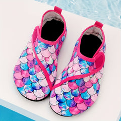 Girls' Fish Scale Water Shoes, Quick Dry & Non Slip for Summer Outdoor