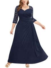 Bridesmaid Dress Floral Lace Sweetheart Neck Maxi Wedding Dress