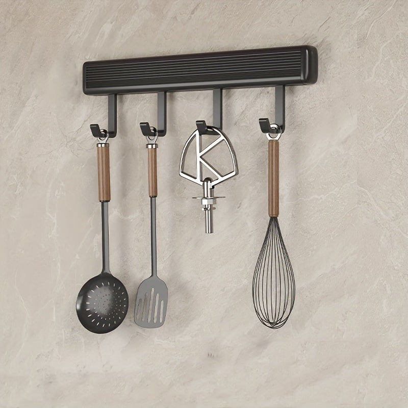 1pc Punching Kitchen Hook Rack Wall mounted Hanging Rod Rack