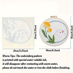 3D Embroidery Kit Animals DIY Cross Stitch Set