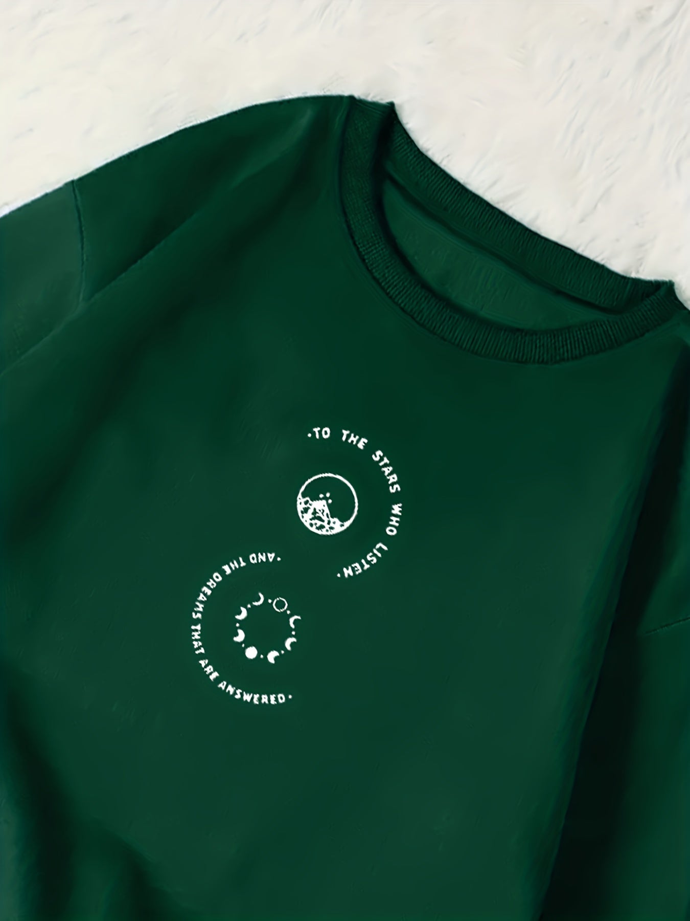 Graphic & Letter Print Sweatshirt Casual Long Sleeve Crew Neck Sweatshirt