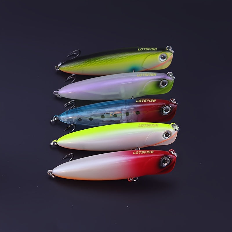 Floating Fishing Lure Plastic Bionic Bait Barbed Treble Hook