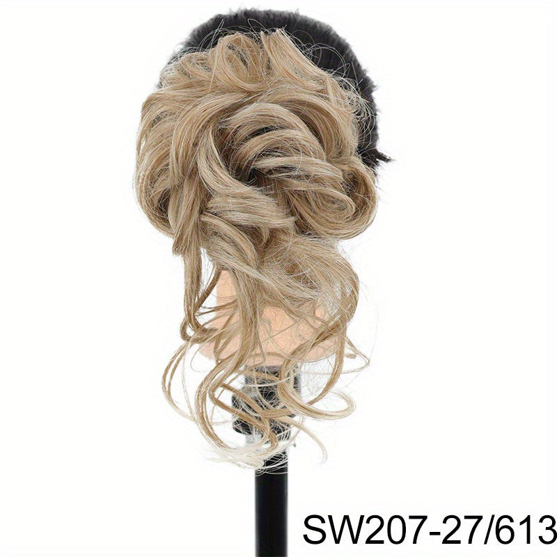 Synthetic Curly Hairpiece Hair Claw Wig Bun Hair Claw Chignon Shark Cla
