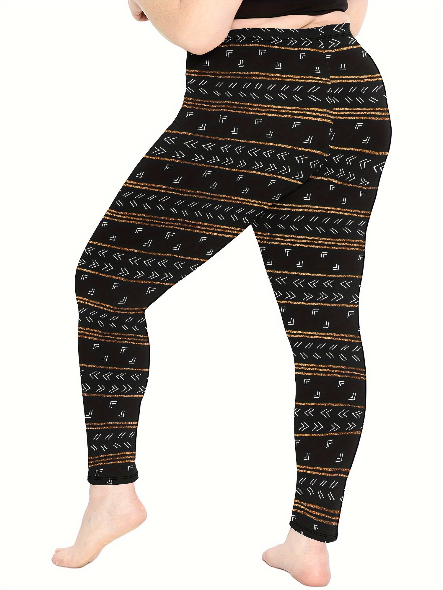 Geometric Print High Rise Leggings