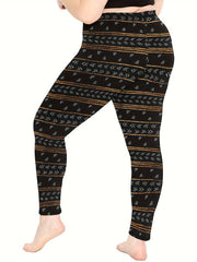 Geometric Print High Rise Leggings