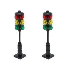 2pcs Traffic Light and Railway Scene Building Blocks Gift