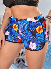 Boho Bikini Bottoms Women's Plus Tropical Print Swimwear Boxers