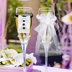 2pcs Wedding Dress Cup Covers for Bridal Shower