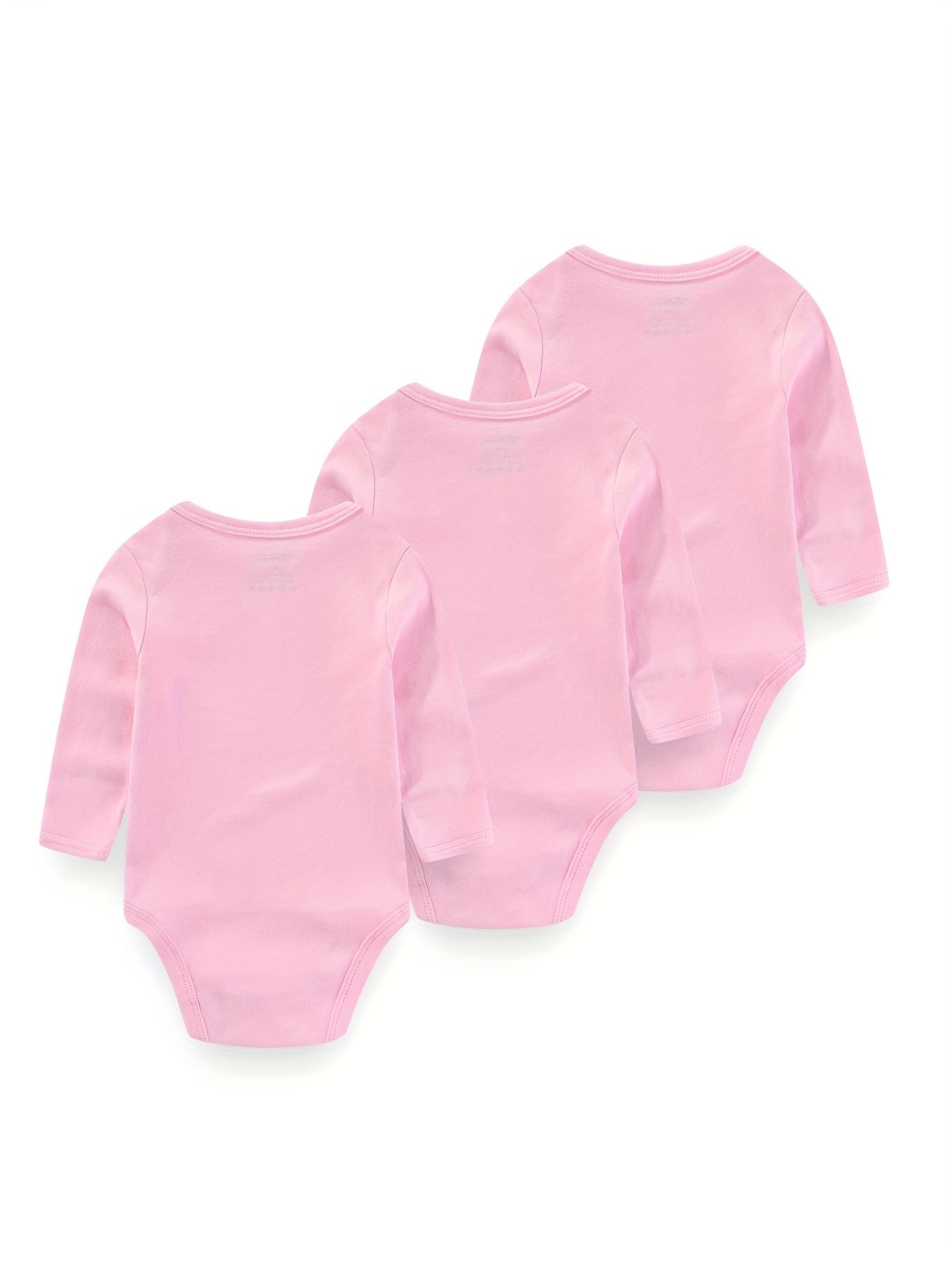 3Pcs Spring Autumn Unisex Long Sleeve Baby Bodysuits