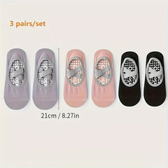 3 Pairs Yoga Socks Cross Strap Non Slip Pilates Barre