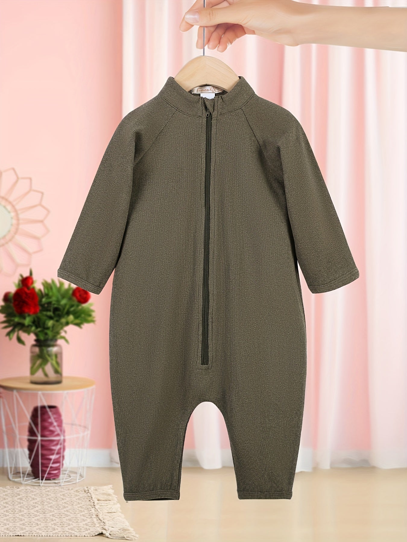 Baby Boy Ribbed Knit Footless Romper