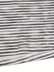 Colorblock Stripe & Leopard Print Loose Fit Tank Dress