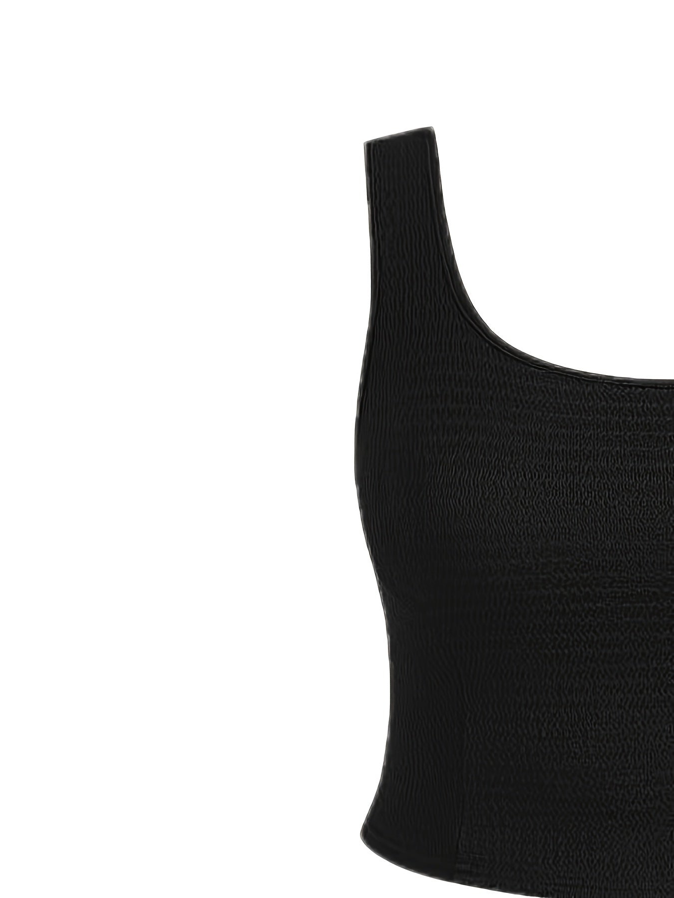 Solid Round Neck Tank Top & Drawstring Elastic Shorts Set
